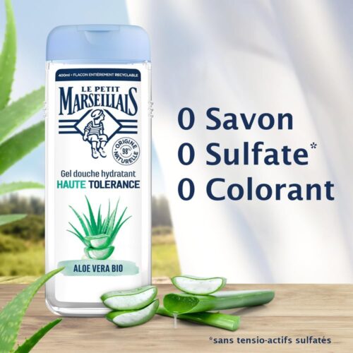 Le petit Marseillais Gel Douche haute tolérance Aloe Vera - 400ml