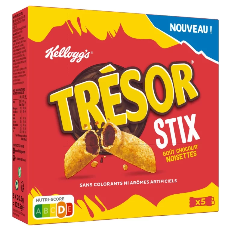 Trésor Stix Chocolat Noisettes KELLOGG'S - 5x20.5g