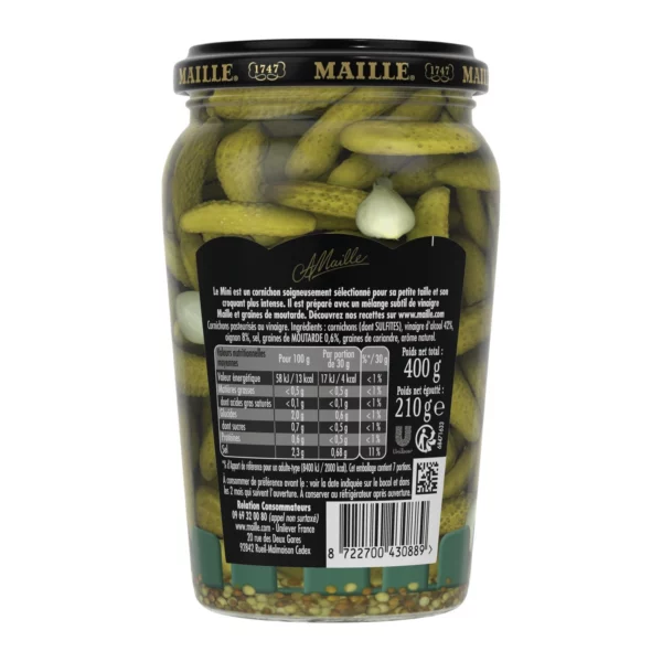 Cornichons mini croquants MAILLE - 210g – Image 2