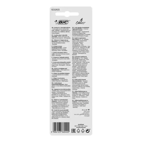 Stylo-bille rétractable BIC 4 Couleurs – Image 2