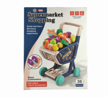 Chariot d’achat avec fruits et légumes 36pc