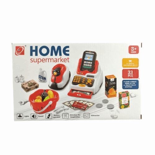 Set de jeu caisse de supermarché avec caisse