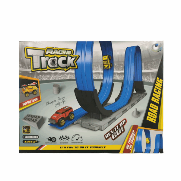 Set de jeu circuit de course 68 cm avec 1 voiture