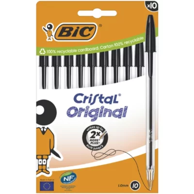 Stylo bille Cristal Soft Noir BIC - x10