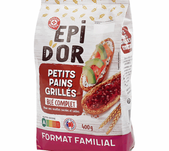 Petits pains grillés au blé complet EPI D’OR – 400gr