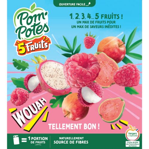 Pom'Potes 5 Fruits Roses - 4x90g