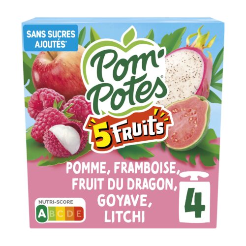 Pom'Potes 5 Fruits Roses - 4x90g