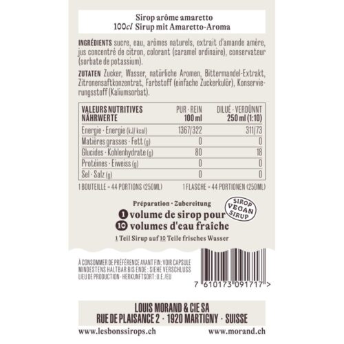 Sirop MORAND Amaretto - 1L