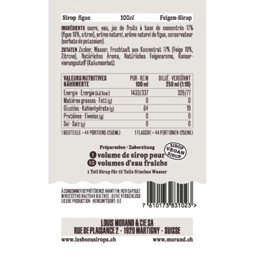 Sirop MORAND Figue - 1L