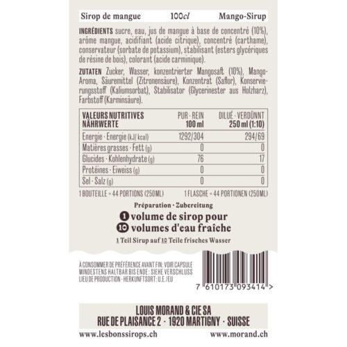 Sirop MORAND Mangue - 1L
