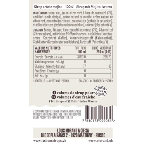 Sirop MORAND Mojito - 1L