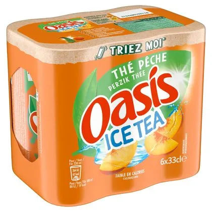 Oasis Thé glacé à la pêche - 6x33cl